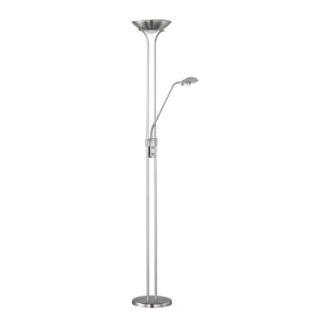 Trio Led- Spock Uplight lattiavalaisin   harjattuteräs