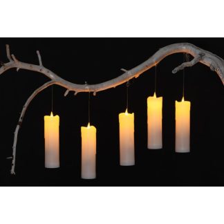 Leijuvat taikakynttilät ulkokäyttöön 5 kpl kauko-ohjattava