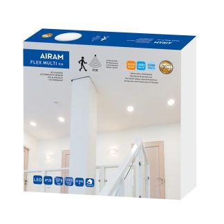 Airam Flex Multipaneelivalaisin liiketunnistimella IP20  830/840/865   1000lm
