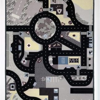 Liikennematto 100 x 150 cm harmaa