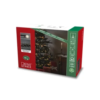 Konstsmide 3877-100 Valosarja lämmin valkoinen, musta johto 13,18 m