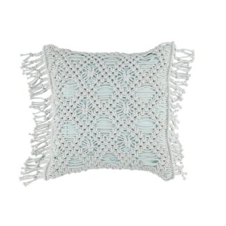 Koristetyyny Macrame vaaleansininen 45x45 cm