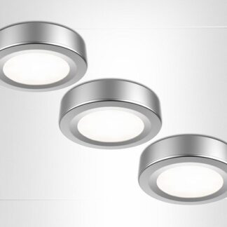 Airam Auri alasvalosarja 3-set hopea 3W uppo/pinta asennus