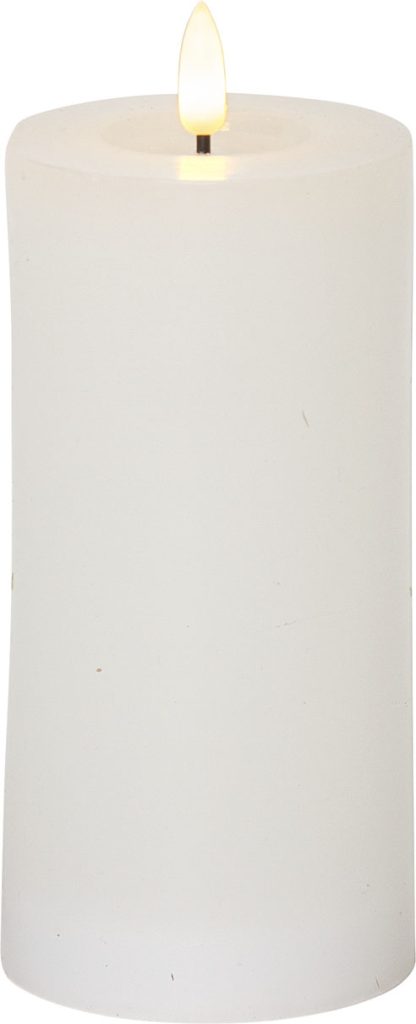 Flamme Flow LED-kynttilä 17,5 cm valkoinen