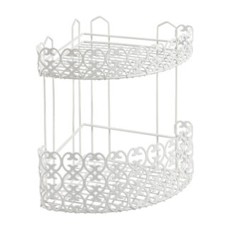Suihkuhylly 2-tasoinen kulma Florenz Metaltex