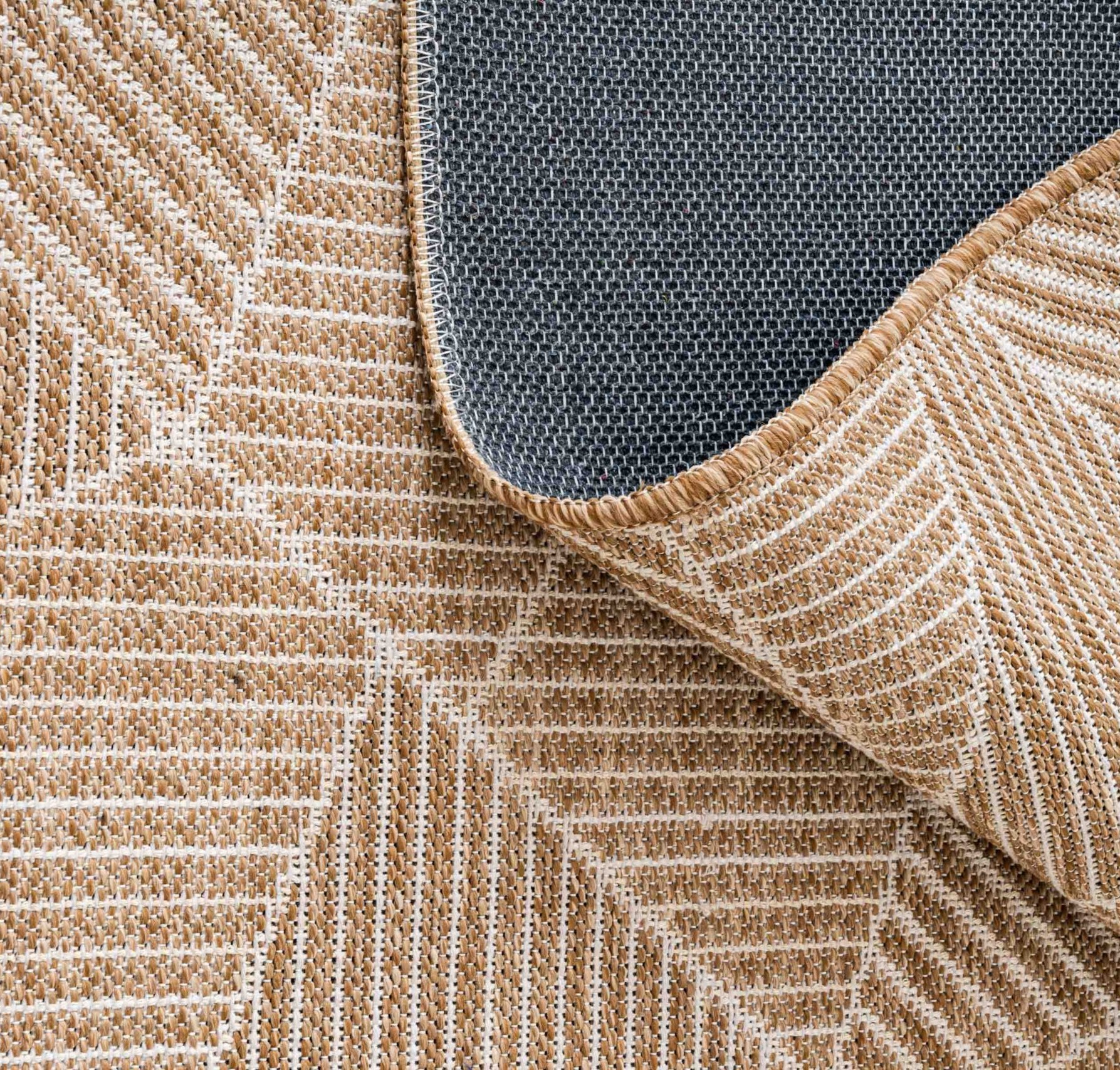 Ventura sileäksikudottu käytävämatto beige 90 cm - Image 2
