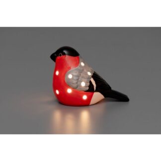 Punatulkku keramiikka LED-valoilla